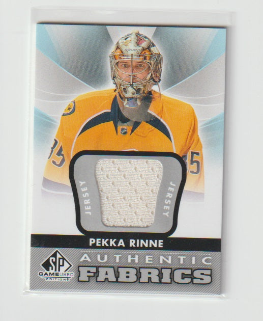 2012-13 SP Game Used Authentic Fabrics #AF-RI Pekka Rinne