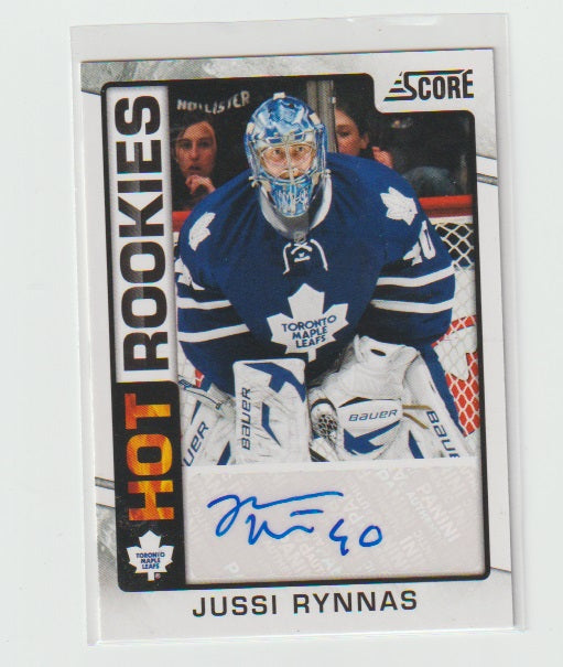 2012-13 Score Hot Rookie Autograph #524 Jussi Rynnas