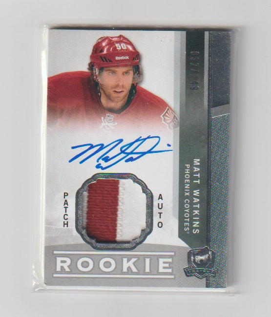 2012-13 The Cup Rookie Patch Auto #123 Matt Watkins