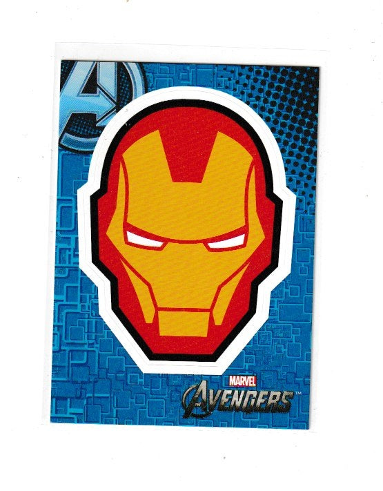 2012 Avengers Assemble Stickers #S17 Iron Mans Mask