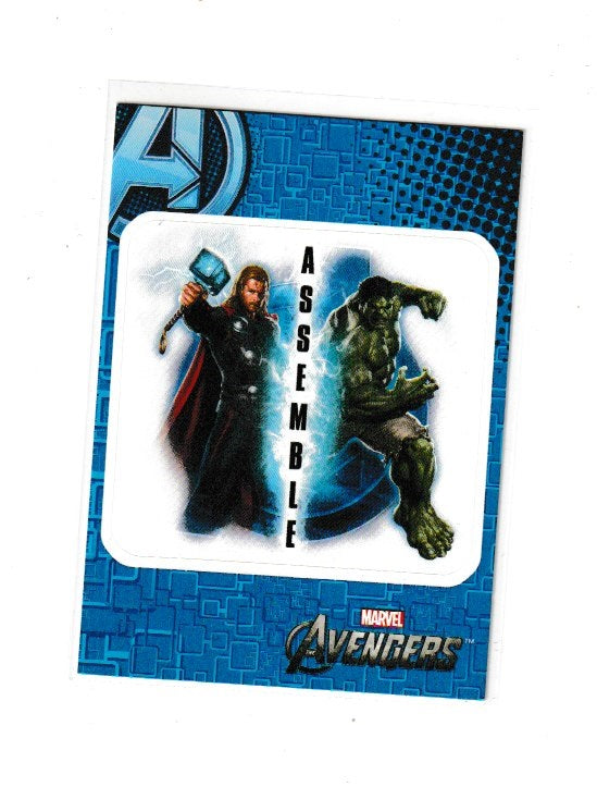 2012 Avengers Assemble Stickers #S23 Thor & Hulk