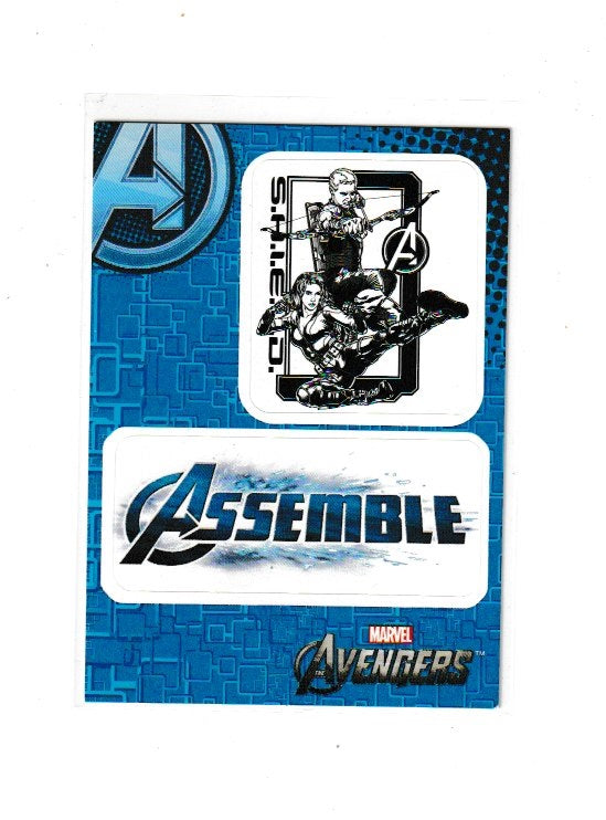 2012 Avengers Assemble Stickers #S30 Black Widow & Hawkeye