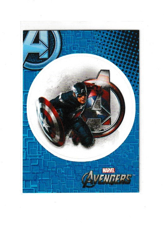 2012 Avengers Assemble Stickers #S5 Captain America