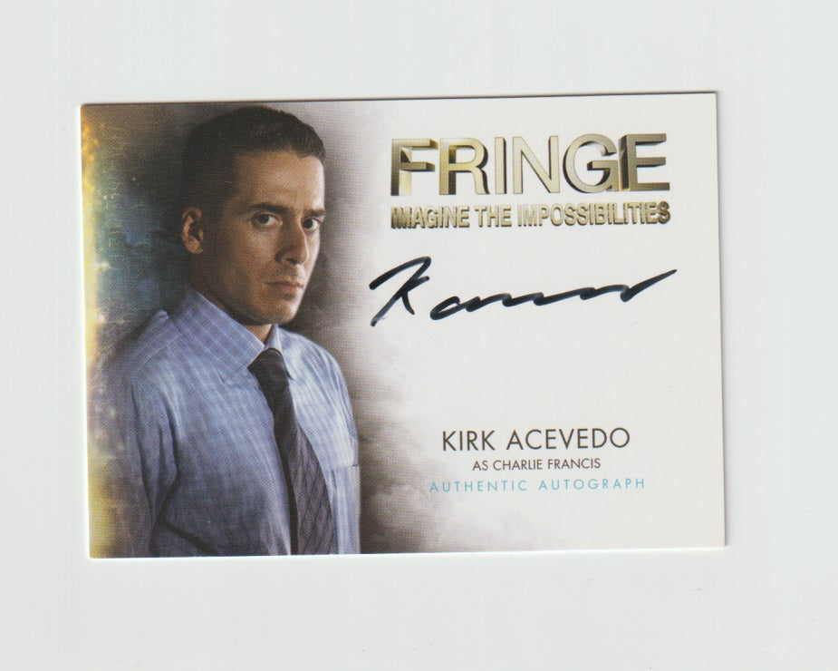 2012 Fringe Seasons 1 & 2 Autographs #A-12 Kirk Acevedo as Charlie Francis