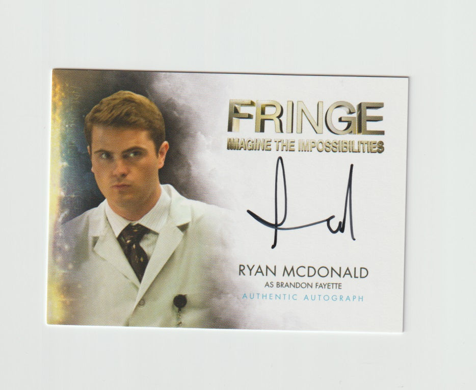 2012 Fringe Seasons 1 & 2 Autographs #A-14 Ryan McDonald as Brandon Fayette