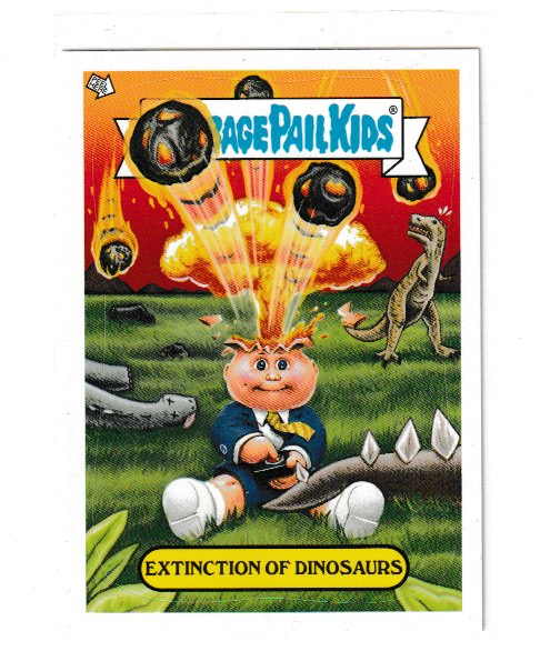 2012 Garbage Pail Kids Brand New Series 1 Adam Bomb Through History #2 of 10 Extinction of Dinosaurs