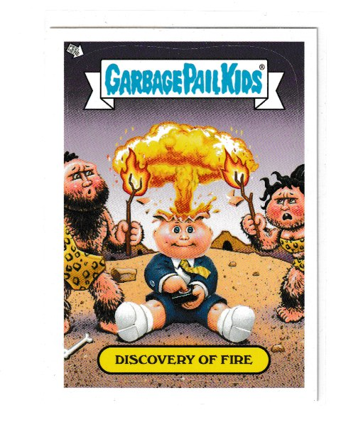 2012 Garbage Pail Kids Brand New Series 1 Adam Bomb Through History #4 of 10 Discovery of Fire