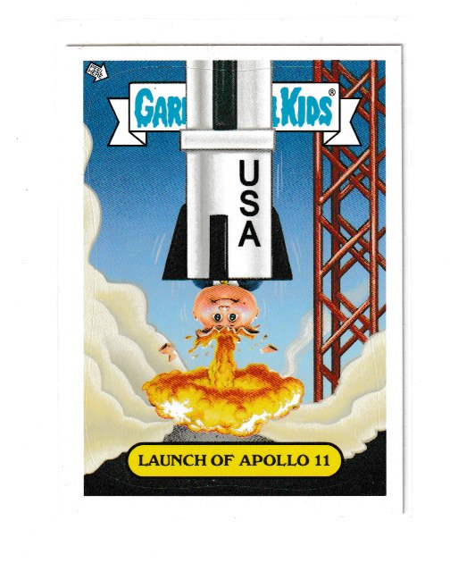 2012 Garbage Pail Kids Brand New Series 1 Adam Bomb Through History #9 of 10 Launch of Apollo 11
