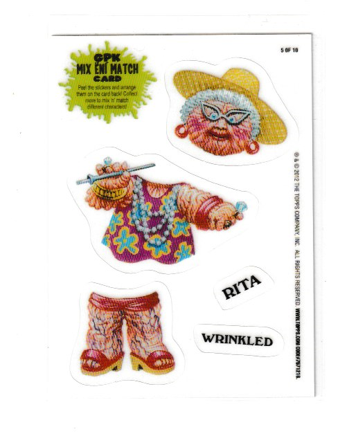 2012 Garbage Pail Kids Brand New Series 1 Mix & Match #5 of 10 Wrinkled Rita