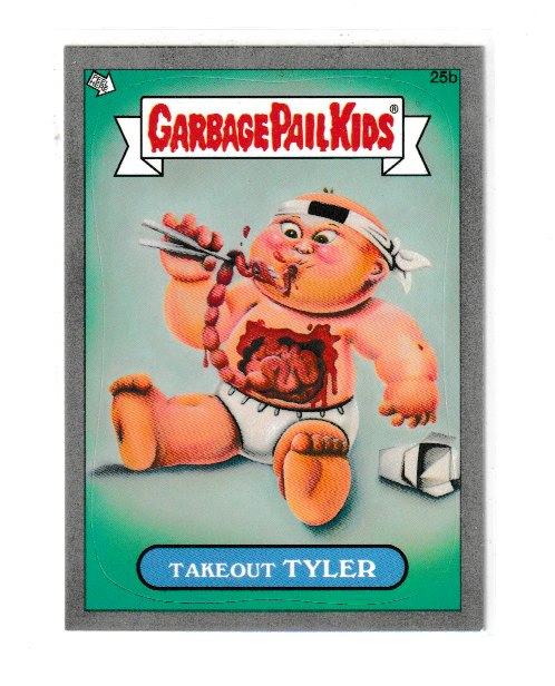 2012 Garbage Pail Kids Brand New Series 1 Silver #25b Takeout Tyler