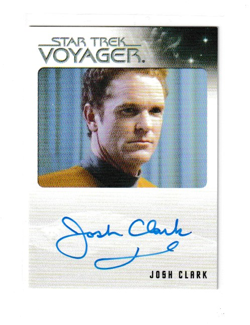 2012 Quotable Star Trek Voyager Josh Clark as Lt Joe Carey Autograph