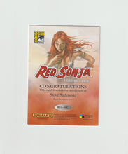 Load image into Gallery viewer, 2012 Red Sonja SDCC-Exclusive Autographs #RSA-SSC Steve Sadowski
