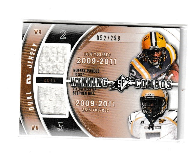 2012 SPx Winning Combos Dual Jersey #WM2-3 Rueben Randle & Stephen Hill