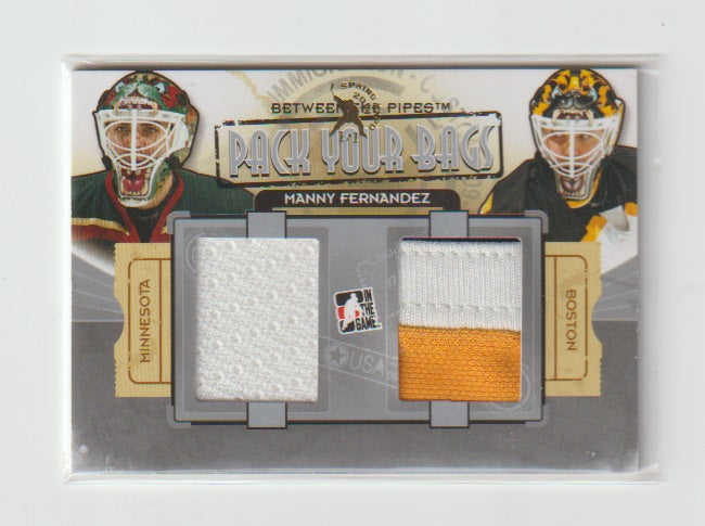 2013-14 Between The Pipes Pack Your Bags Silver #PYB19 Manny Fernandez