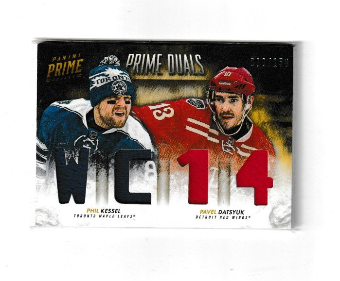 2013-14 Panini Prime Prime Duals #D-KD Phil Kessel & Pavel Datsyuk