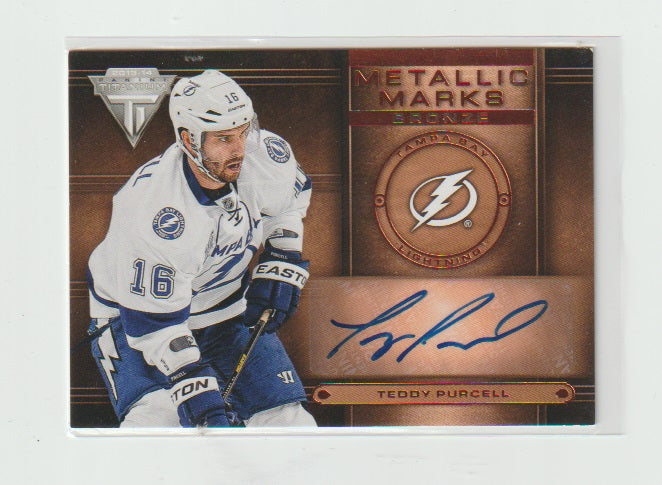 2013-14 Panini Titanium Autograph Metallic Marks #MM8 Teddy Purcell