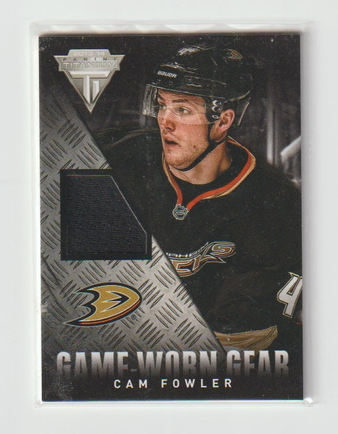 2013-14 Panini Titanium Game Worn Gear #GG-CF Cam Fowler