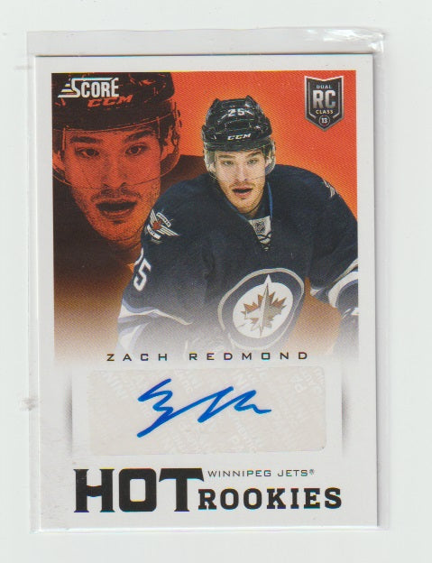2013-14 Score Hot Rookie Signatures #610 Zach Redmond