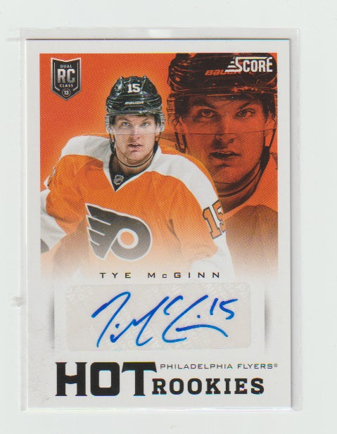 2013-14 Score Hot Rookie Signatures #626 Tye McGinn
