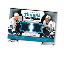 Load image into Gallery viewer, 2013-14 Artifacts Tundra Tandems Jersey Blue #TT-SG Doug Gilmour &amp; Mats Sundin
