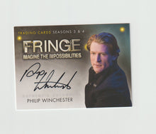 Load image into Gallery viewer, 2013 Fringe Seasons 3 &amp; 4 Autographs #A15 Philip Winchester
