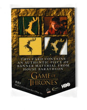 Load image into Gallery viewer, 2013 Game of Thrones Season 2 Banner Relics #RB5 Tommen Baratheon
