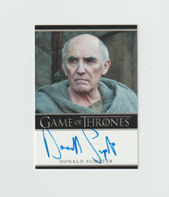 Load image into Gallery viewer, 2013 Game of Thrones Season 2 Bordered Autographs Donald Sumpter as Maester Luwin
