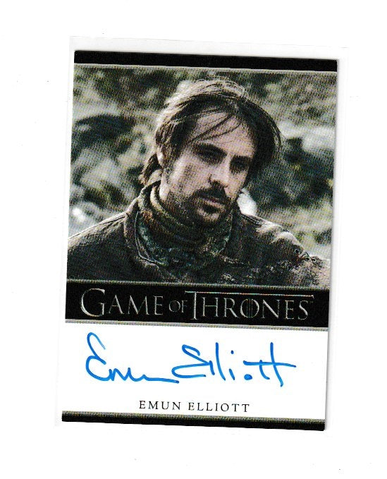 2013 Game of Thrones Season 2 Bordered Autographs Emun Elliott as Marillion