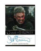 Load image into Gallery viewer, 2013 Game of Thrones Season 2 Bordered Autographs Simon Armstrong as Qhorin Halfhand
