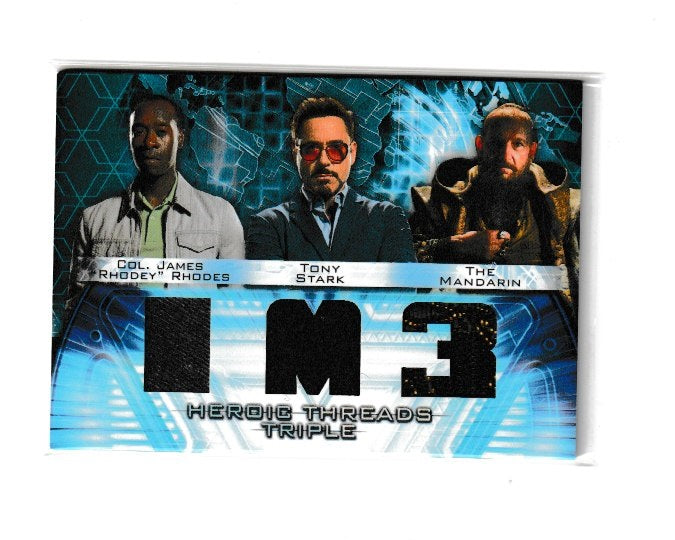 2013 Iron Man 3 Heroic Threads Triples #HTT-4 Rhodey, Tony & Mandarin