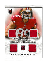 Load image into Gallery viewer, 2013 Momentum Rookie Team Threads Quad Jerseys #26 Vance McDonald
