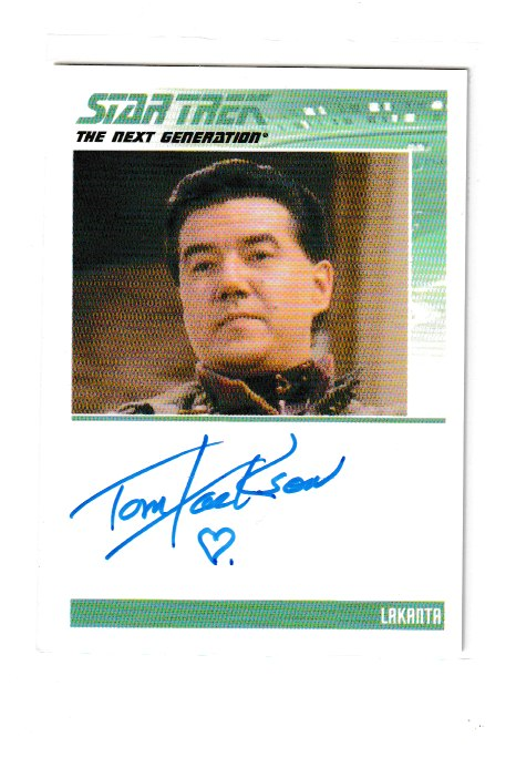 2013 Star Trek The Next Generation Heroes and Villians Tom Jackson as Lakanta Autograph