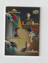 Load image into Gallery viewer, 2013 Thor Ragnarok Armory Triple Memorabilia #AT-5 Thor, Bruce Banner &amp; Grandmaster
