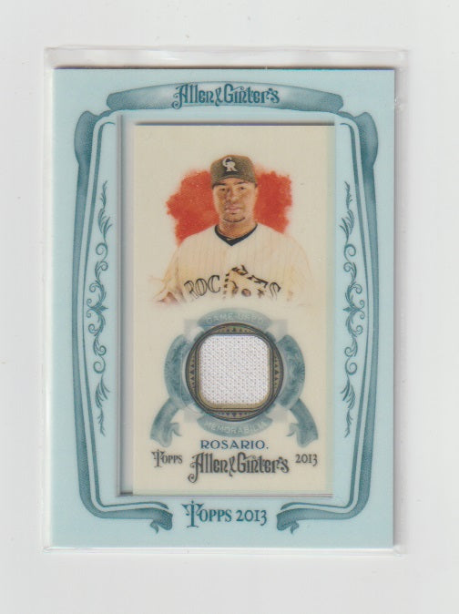 2013 Topps Allen and Ginter Framed Mini Relics #AGR-WR Wilin Rosario