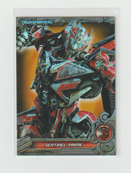 2013 Transformers Optimum Collection Foil Puzzle #PF3 Sentinel Prime