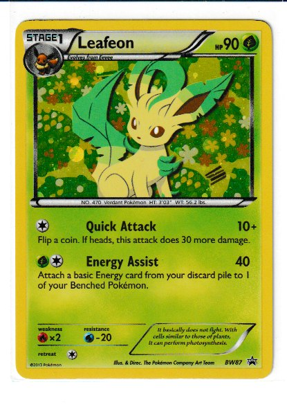 2013 Black and White Black Star Promos #BW87 Leafeon