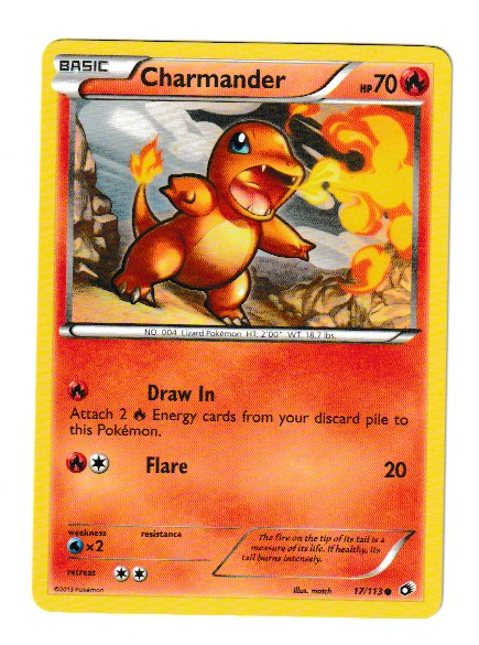 2013 Black and White Legendary Treasures #17 Charmander