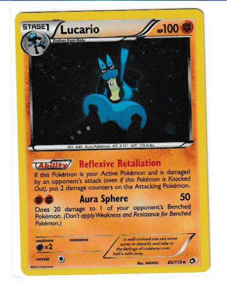 2013 Black and White Legendary Treasures #80 Lucario