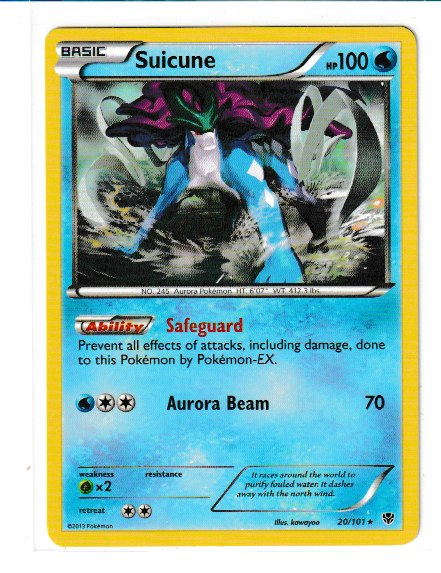 2013 Black and White Plasma Blast #20 Suicune