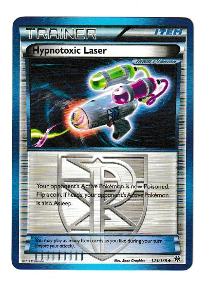 2013 Black and White Plasma Storm #123 Trainer Hypnotoxic Laser