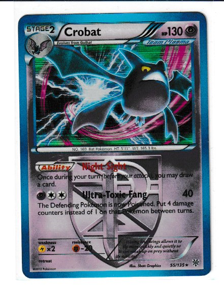 2013 Black and White Plasma Storm #55 Crobat H