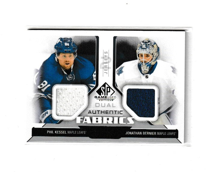 2014-15 SP Game Used Authentic Fabrics Dual #AF2-KB Phil Kessel & Jonathan Bernier