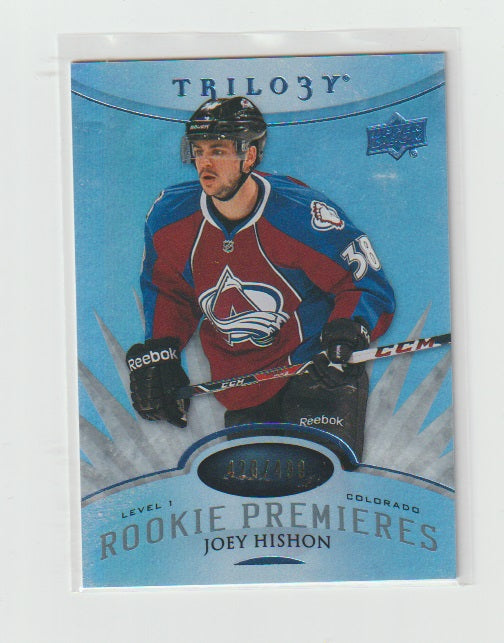 2014-15 Upper Deck Trilogy Radiant Blue Rookie Premieres #106 Joey Hishon