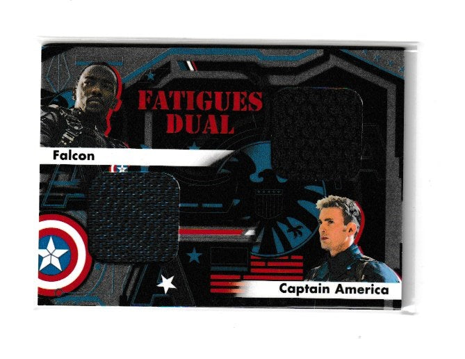 2014 Captain America The Winter Soldier Fatigues Dual #FD-7 Chris Evans as Captain America & Anthony Mackie as Falcon