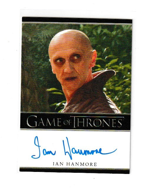 2014 Game of Thrones Season 3 Bordered Autographs Ian Hanmore as Pyat Pree