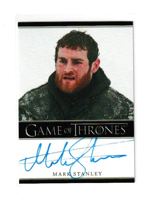 2014 Game of Thrones Season 3 Bordered Autographs Mark Stanley as Grenn