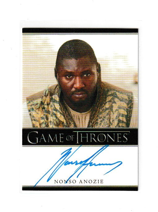 2014 Game of Thrones Season 3 Bordered Autographs Nonso Anozie as Xaro Xhoan Daxos
