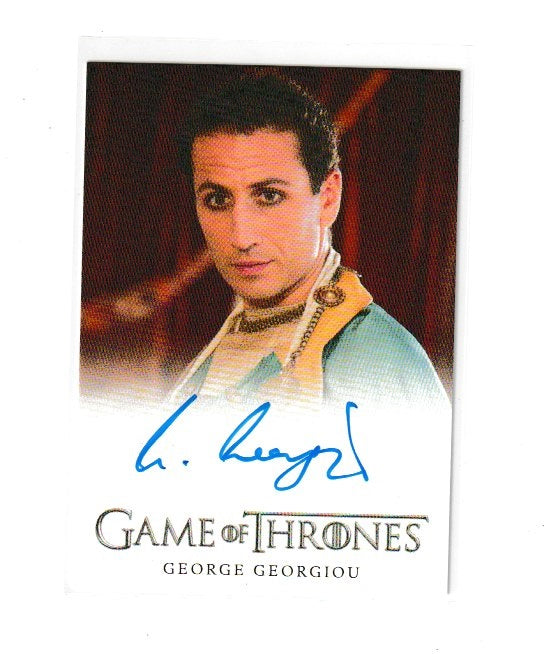 2014 Game of Thrones Season 3 Full Bleed Autographs George Georgiou as Razdal Mo Eraz