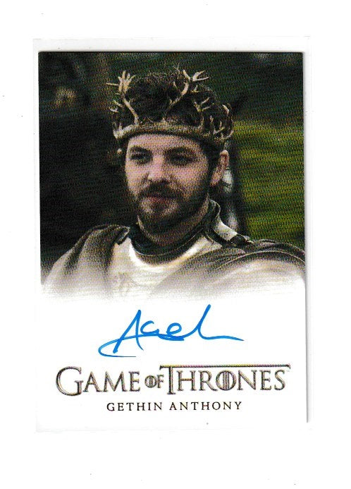 2014 Game of Thrones Season 3 Full Bleed Autographs Gethin Anthony as Renly Baratheon