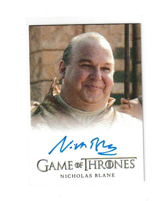 2014 Game of Thrones Season 3 Full Bleed Autographs Nicholas Blane as Spice King